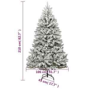 Umělý sklápěcí vánoční stromek s 300 LED a koulemi 210 cm - obrázek 15