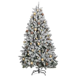 Umělý sklápěcí vánoční stromek s 300 LED a koulemi 210 cm - obrázek 4
