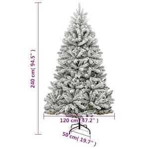 Umělý sklápěcí vánoční stromek s 300 LED a koulemi 240 cm - obrázek 15