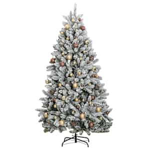 Umělý sklápěcí vánoční stromek s 300 LED a koulemi 240 cm - obrázek 4