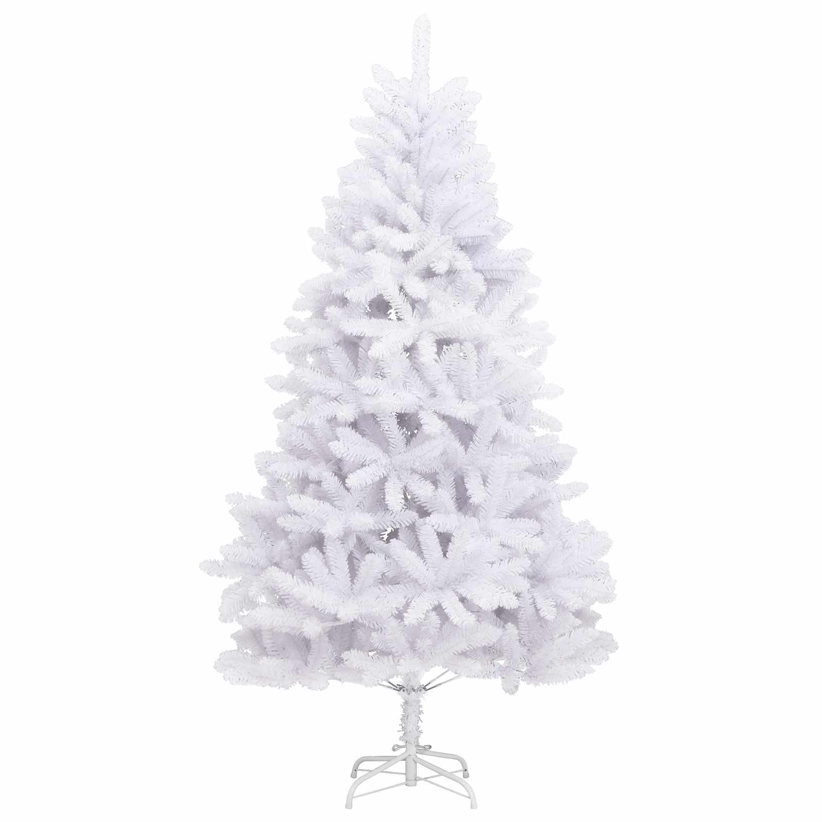 Umestno božično drevo 210 cm PVC in jeklo Bela