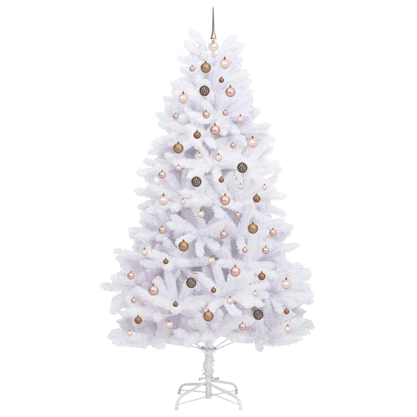 Umestno božično drevo 240 cm PVC in jeklo Bela