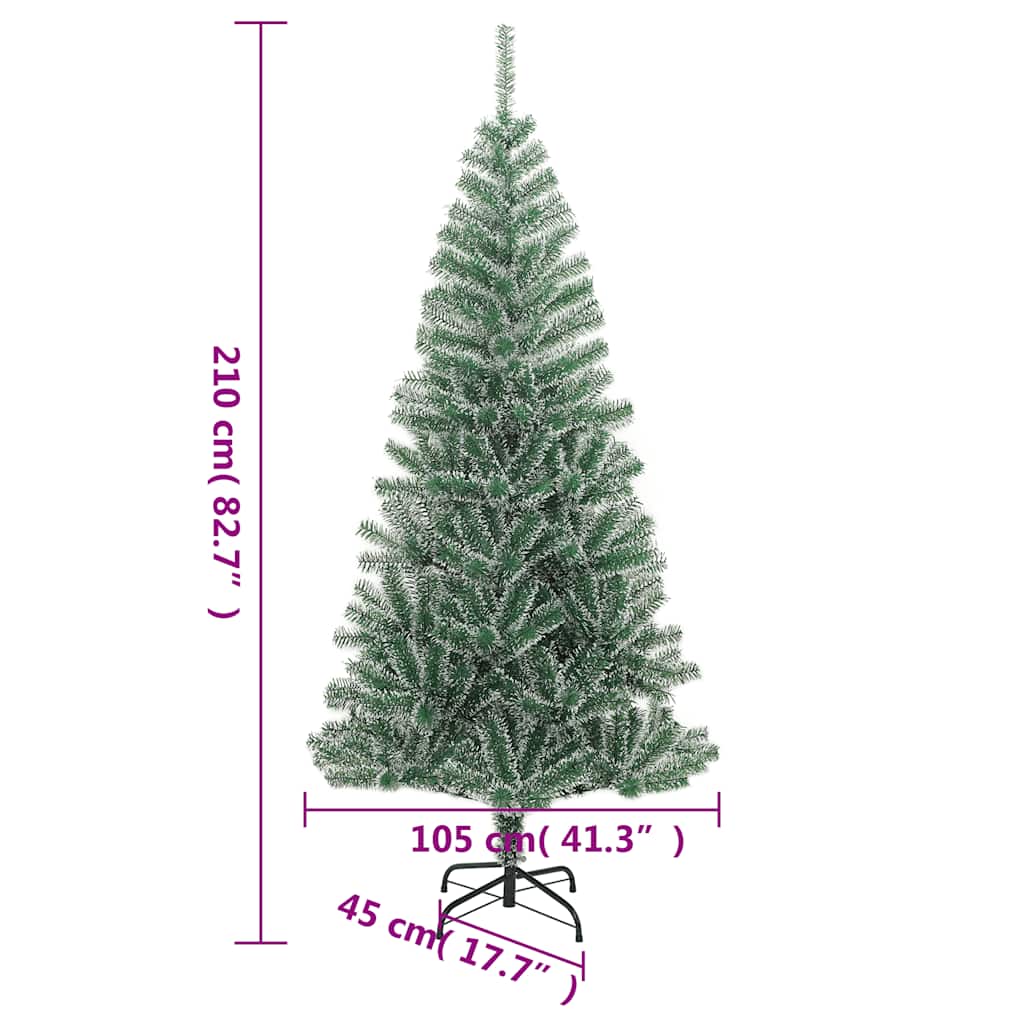 Umělý vánoční stromek s 300 LED a sadou koulí zasněžený 210 cm - obrázek 15