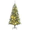 vidaXL kunstkuusk 300 LEDi, j&otilde;ulukuulide ja lumiste okstega, 240 cm