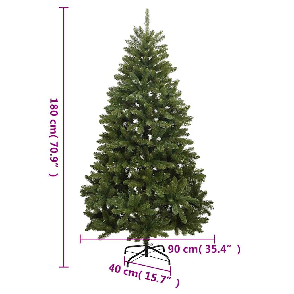 Umělý sklápěcí vánoční stromek s 300 LED a koulemi 180 cm - obrázek 16