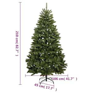 Umělý sklápěcí vánoční stromek s 300 LED a koulemi 210 cm - obrázek 16