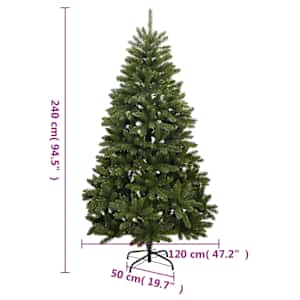 Umělý sklápěcí vánoční stromek s 300 LED a koulemi 240 cm - obrázek 16