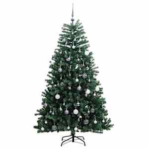 Umělý sklápěcí vánoční stromek s 300 LED a koulemi 240 cm - obrázek 4