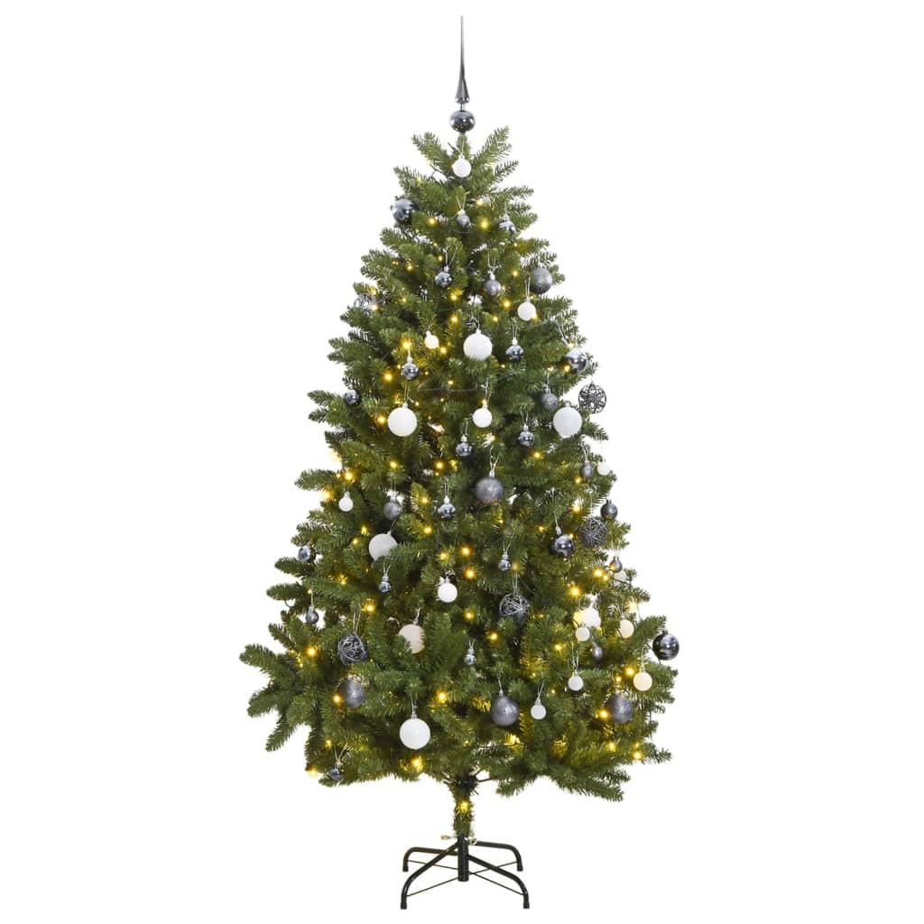 vidaXL Künstlicher Weihnachtsbaum Klappbar mit Kugeln 300 LEDs 300 cm