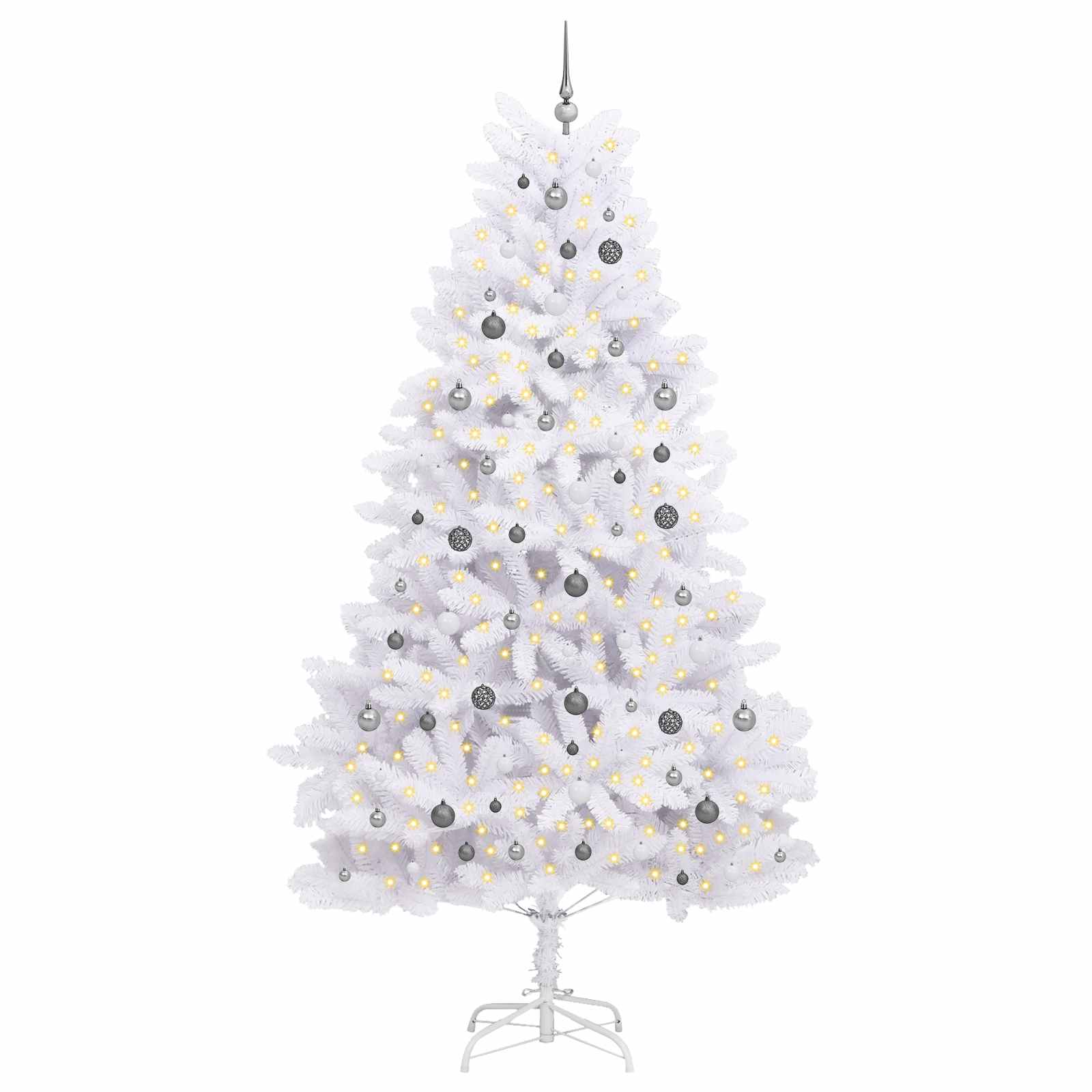 Thumbnail - vidaXL Künstlicher Weihnachtsbaum Weiß 128 x 128 x 270 cm