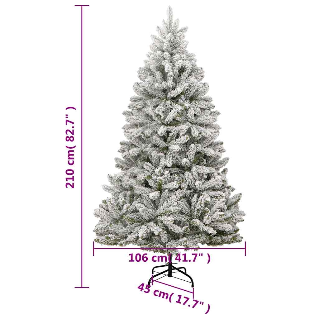 Umělý sklápěcí vánoční stromek s 300 LED a koulemi 210 cm - obrázek 16
