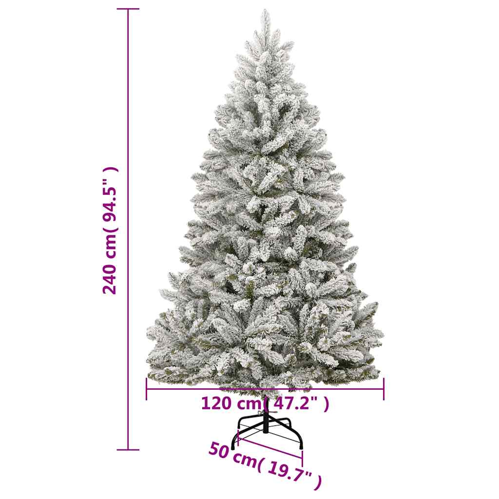 Umělý sklápěcí vánoční stromek s 300 LED a koulemi 240 cm - obrázek 16