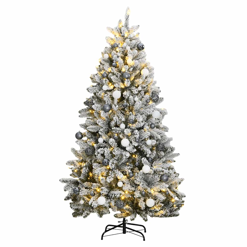 vidaXL Künstlicher Weihnachtsbaum Klappbar mit Kugeln 300 LEDs 300 cm