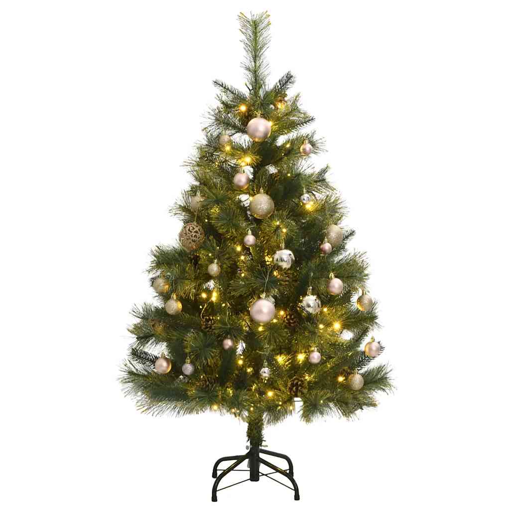 vidaXL Tekojoulukuusi saranoilla 150 LED-valoa ja joulupalloa 150 cm