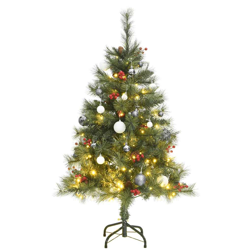 vidaXL Tekojoulukuusi saranoilla 150 LED-valoa ja joulupalloa 150 cm