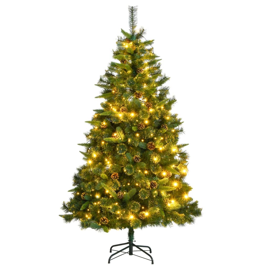 vidaXL Tekojoulukuusi saranoilla 300 LED-valoa 180 cm
