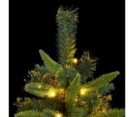 vidaXL Artificial Hinged Christmas Tree 300 LEDs 180 cm