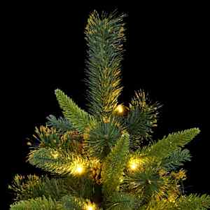 vidaXL Artificial Hinged Christmas Tree 300 LEDs 180 cm