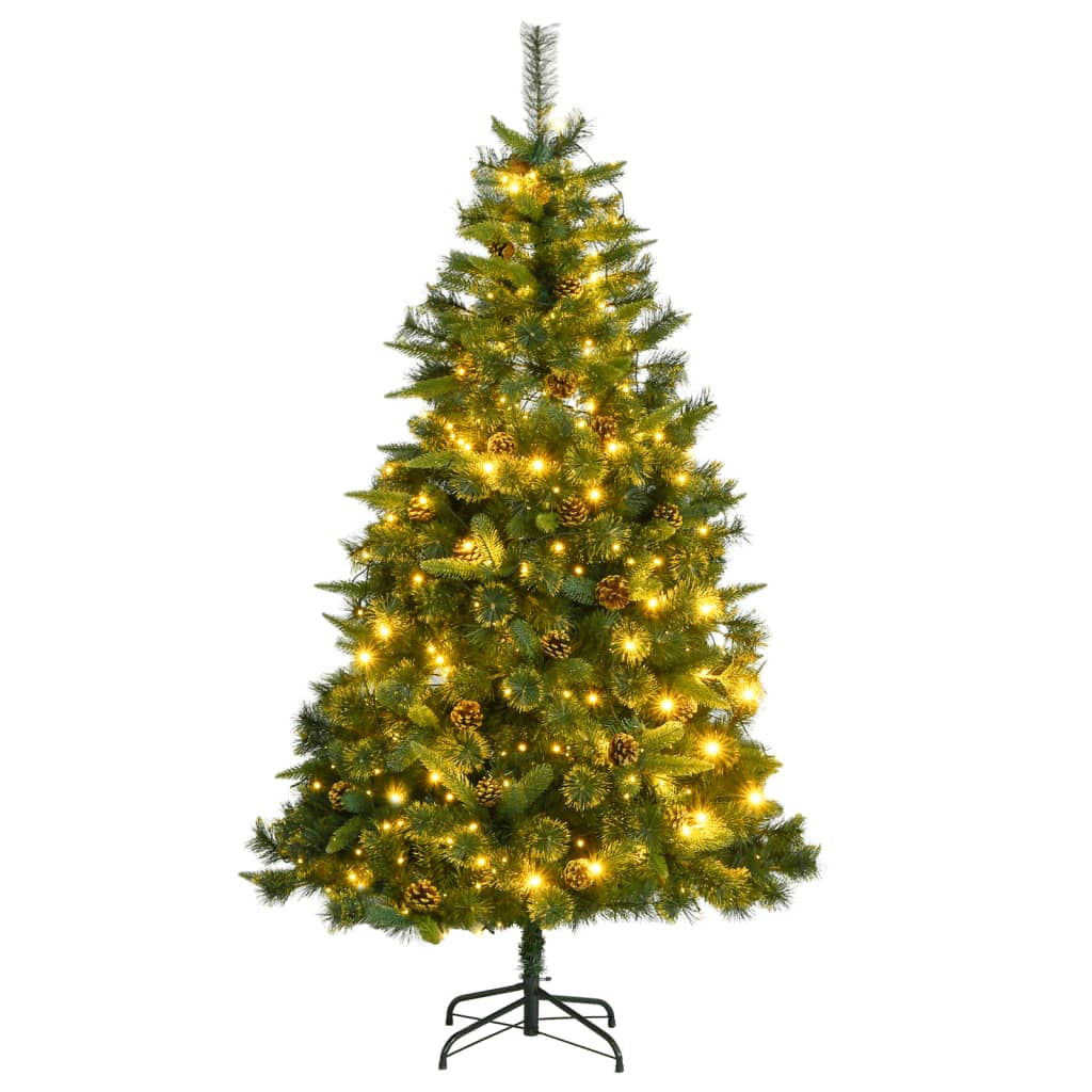 vidaXL Tekojoulukuusi saranoilla 300 LED-valoa 210 cm