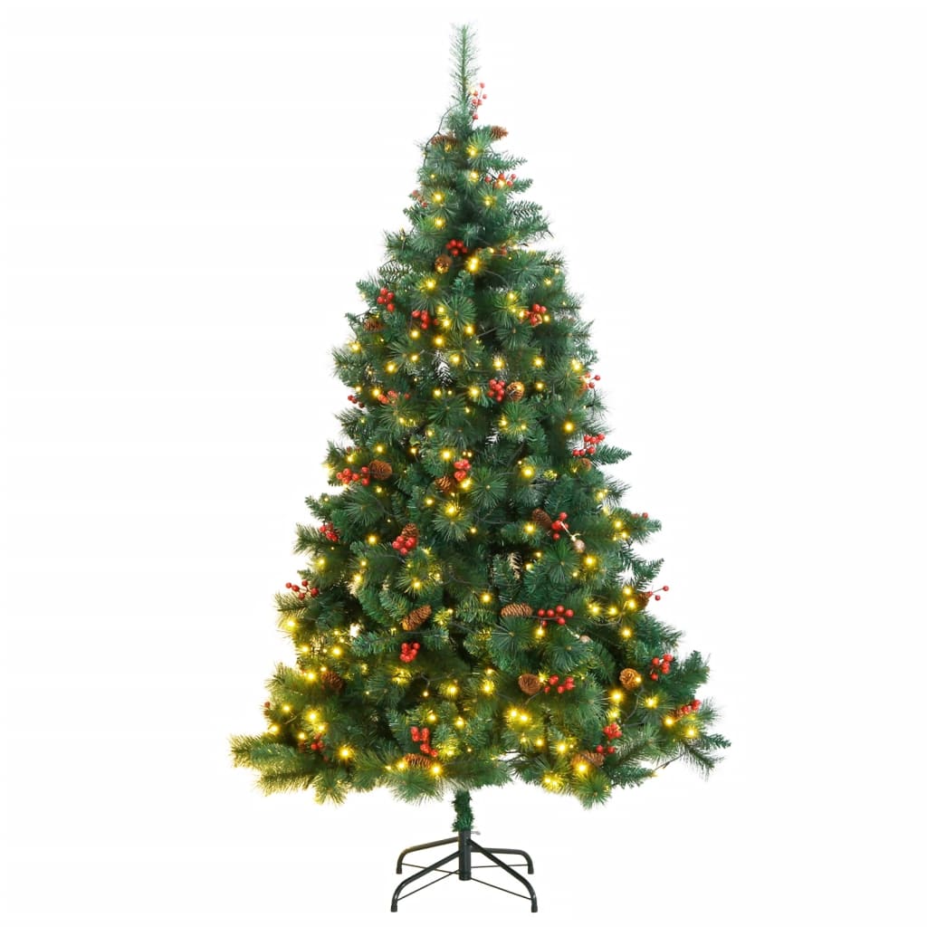 vidaXL Umělý sklápěcí vánoční stromek 300 LED 210 cm