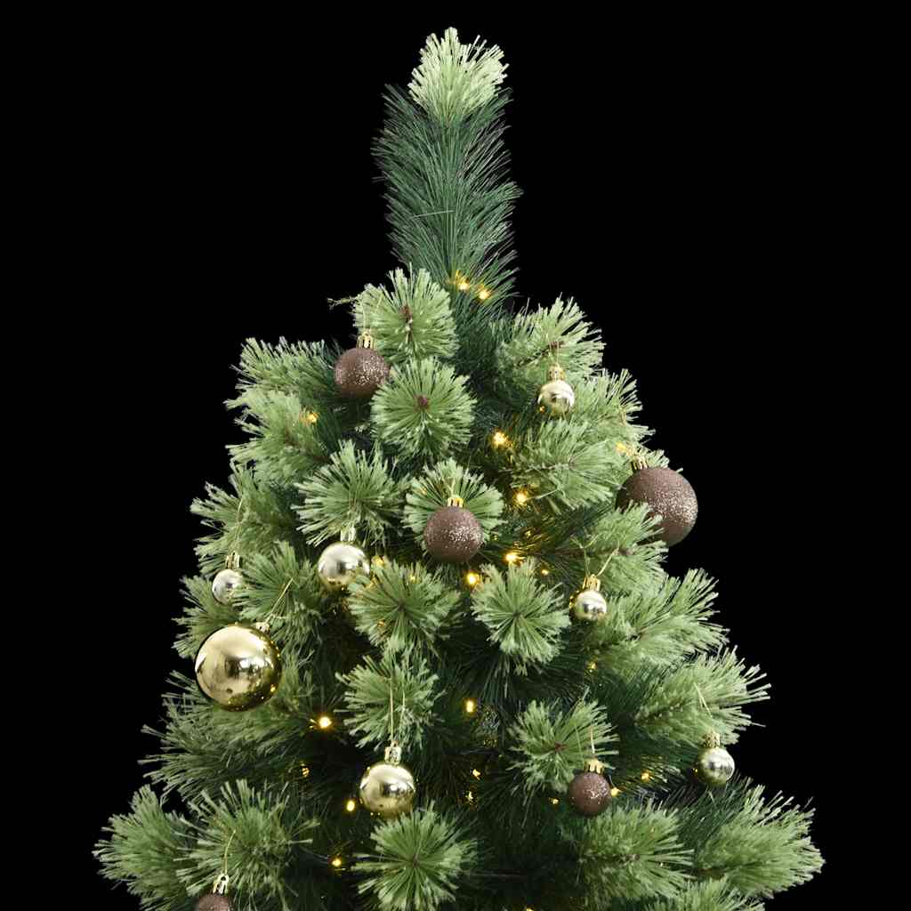 vidaXL Kunstkerstboom met scharnieren 150 LED en kerstballen 120 cm
