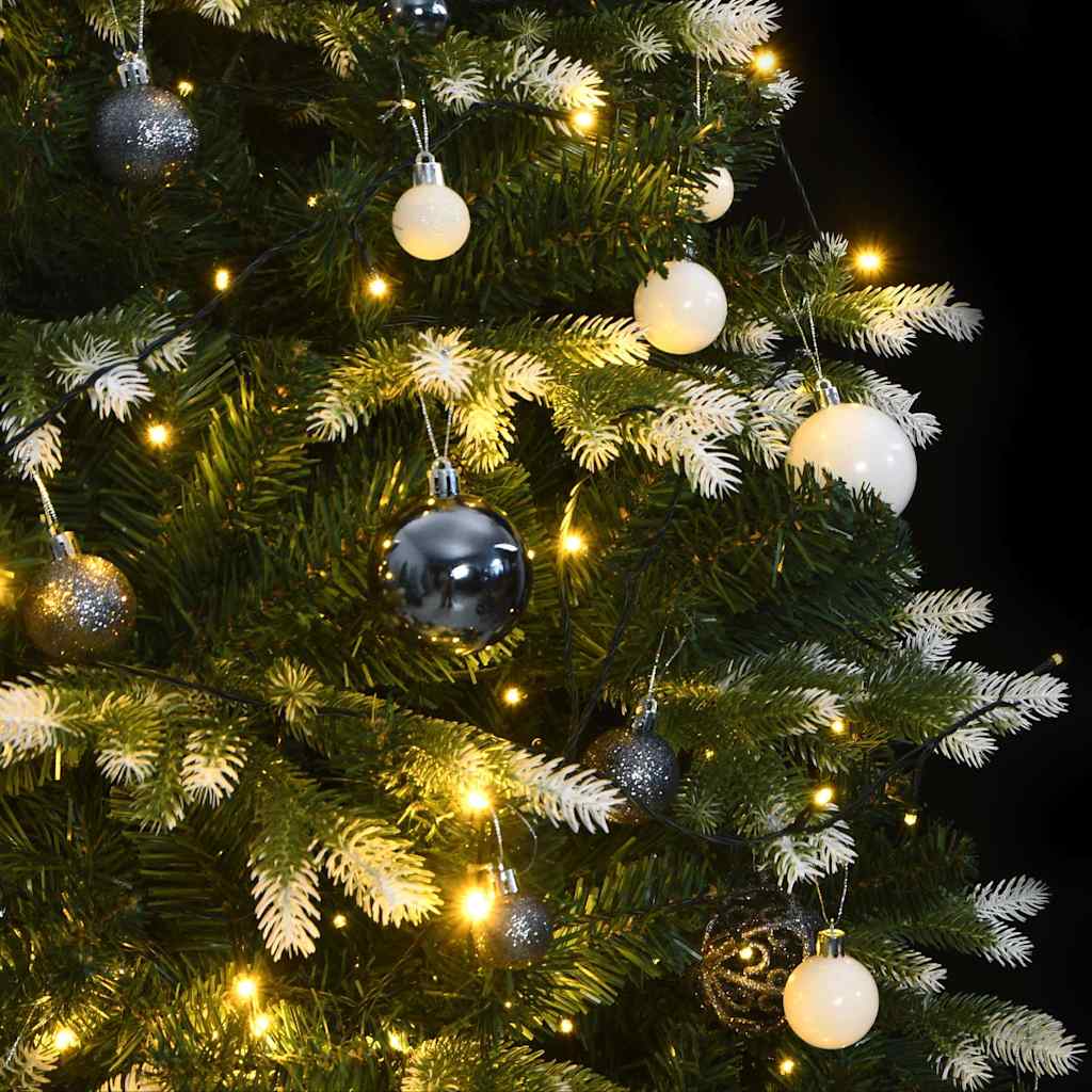 vidaXL Kunstkerstboom met scharnieren 150 LED en kerstballen 120 cm