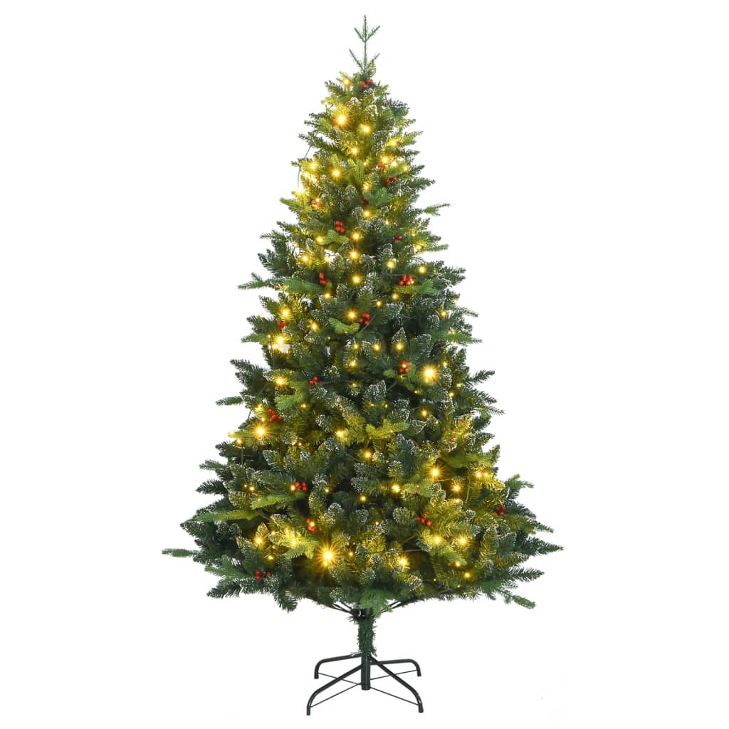 vidaXL Tekojoulukuusi saranoilla 300 LED-valoa 180 cm