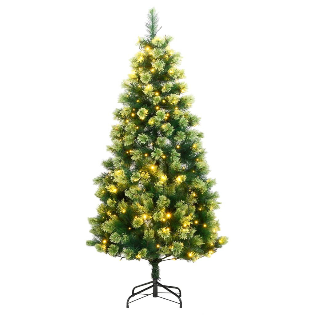 vidaXL Umělý sklápěcí vánoční stromek 300 LED 210 cm