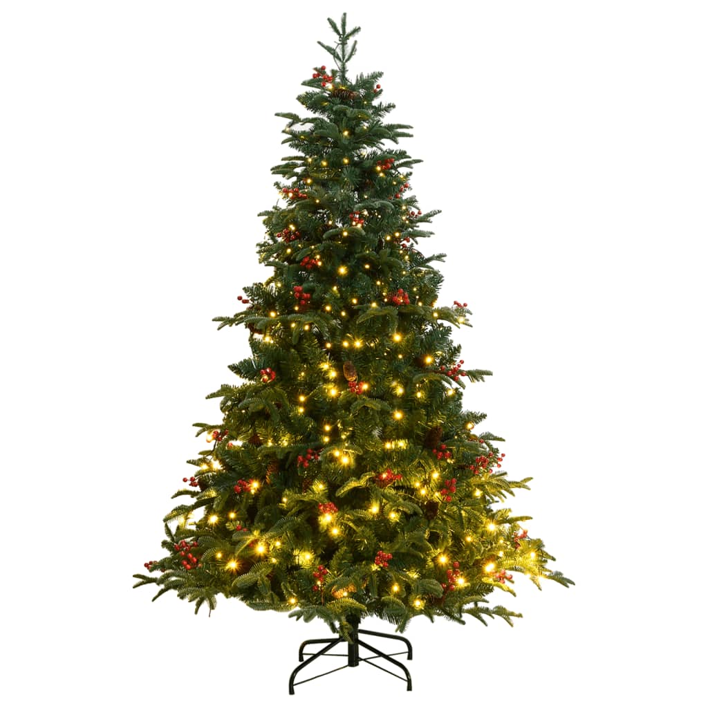 vidaXL Tekojoulukuusi saranoilla 300 LED-valoa 180 cm