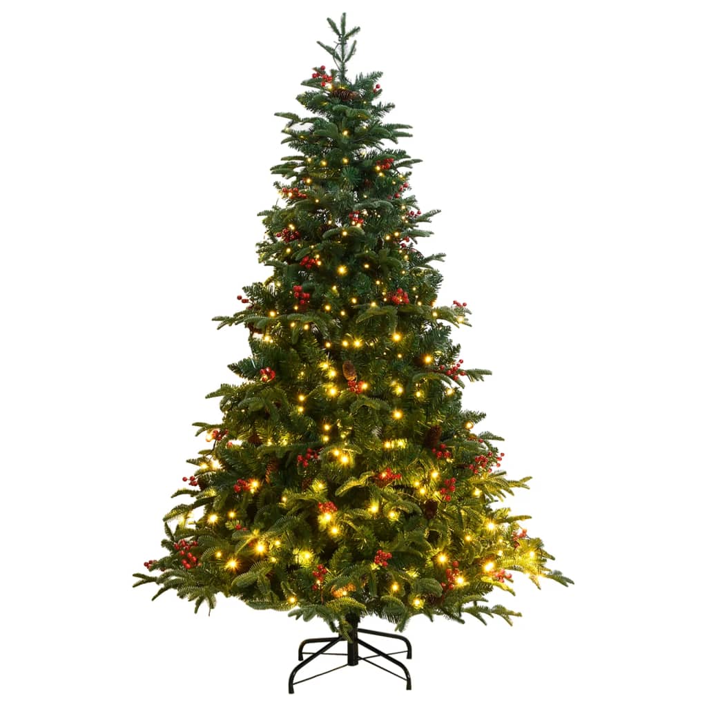vidaXL Tekojoulukuusi saranoilla 300 LED-valoa 240 cm