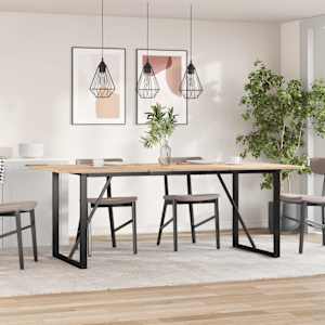 Noge za jedilno mizo O-okvir 180x80x73 cm jeklo