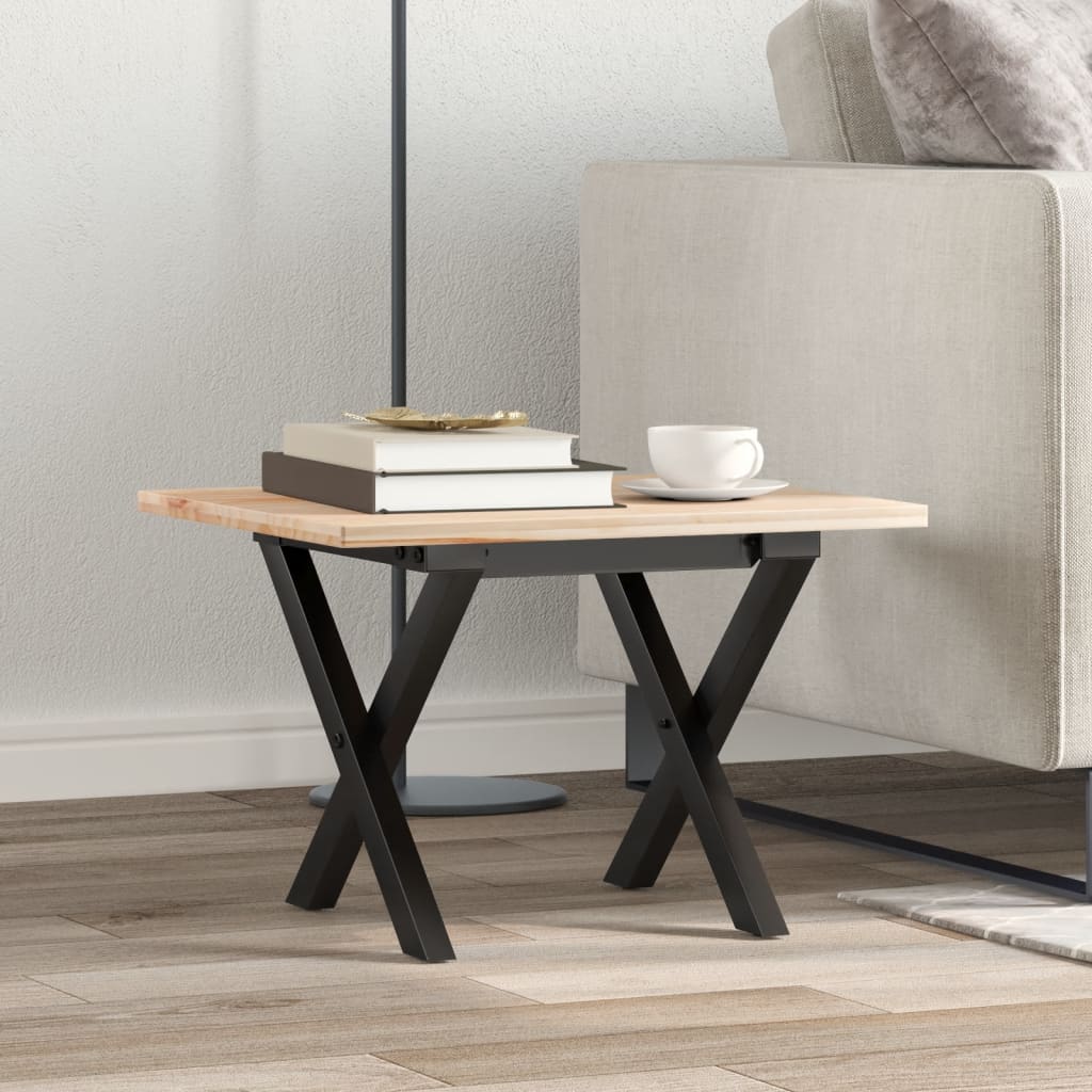 vidaXL Picioare Măsuță de cafea X-Frame 30x30x33 cm Oţel