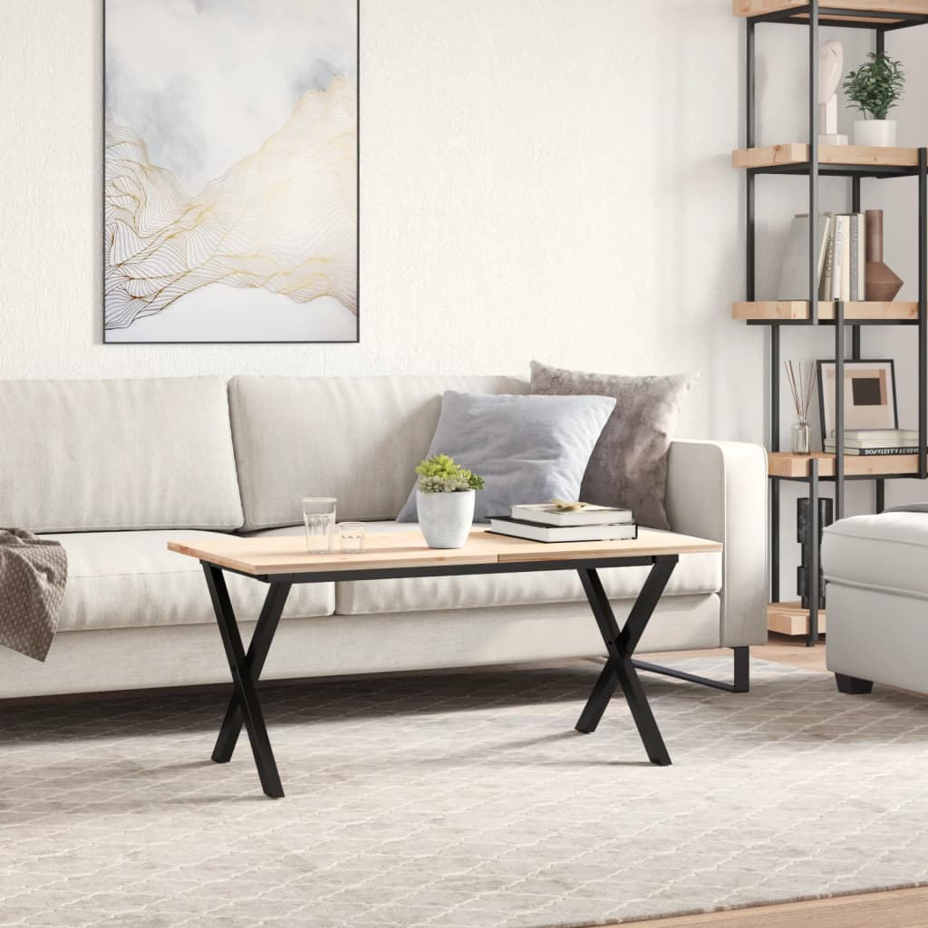 vidaXL Picioare Măsuță de cafea X-Frame 80x40x43 cm Oţel