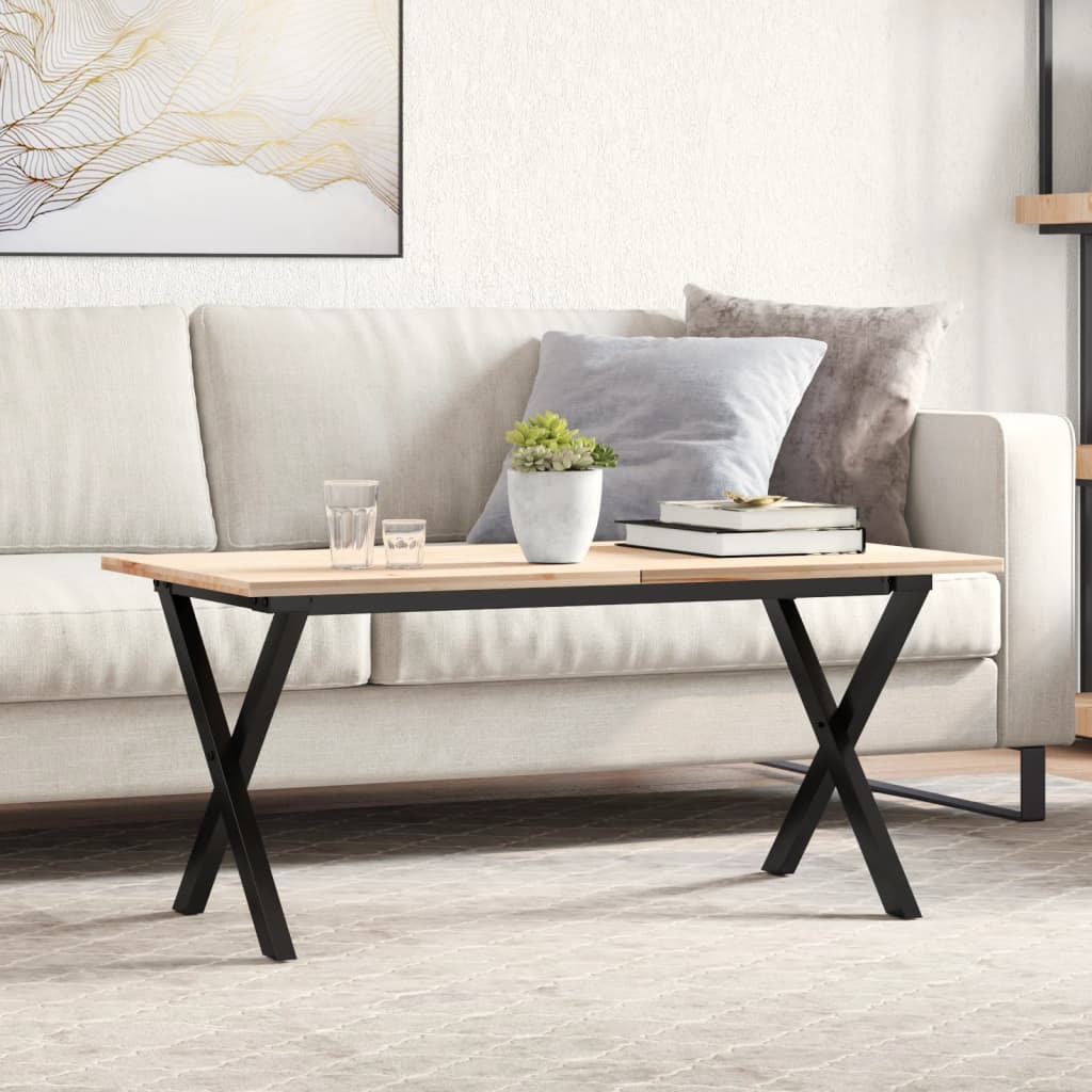 vidaXL Picioare Măsuță de cafea X-Frame 80x40x43 cm Oţel