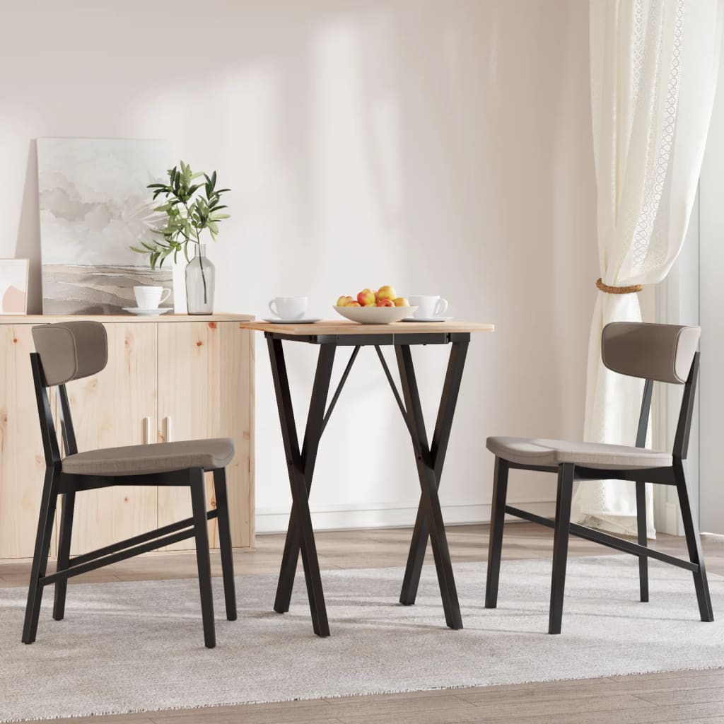 vidaXL Eettafelpoten X-frame 40x40x73 cm staal afbeelding