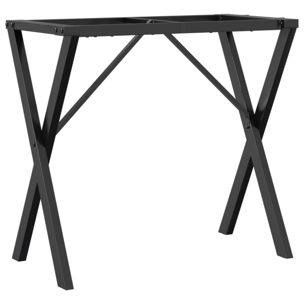 vidaXL Nohy k jídelnímu stolu X rám 80 x 40 x 73 cm ocel