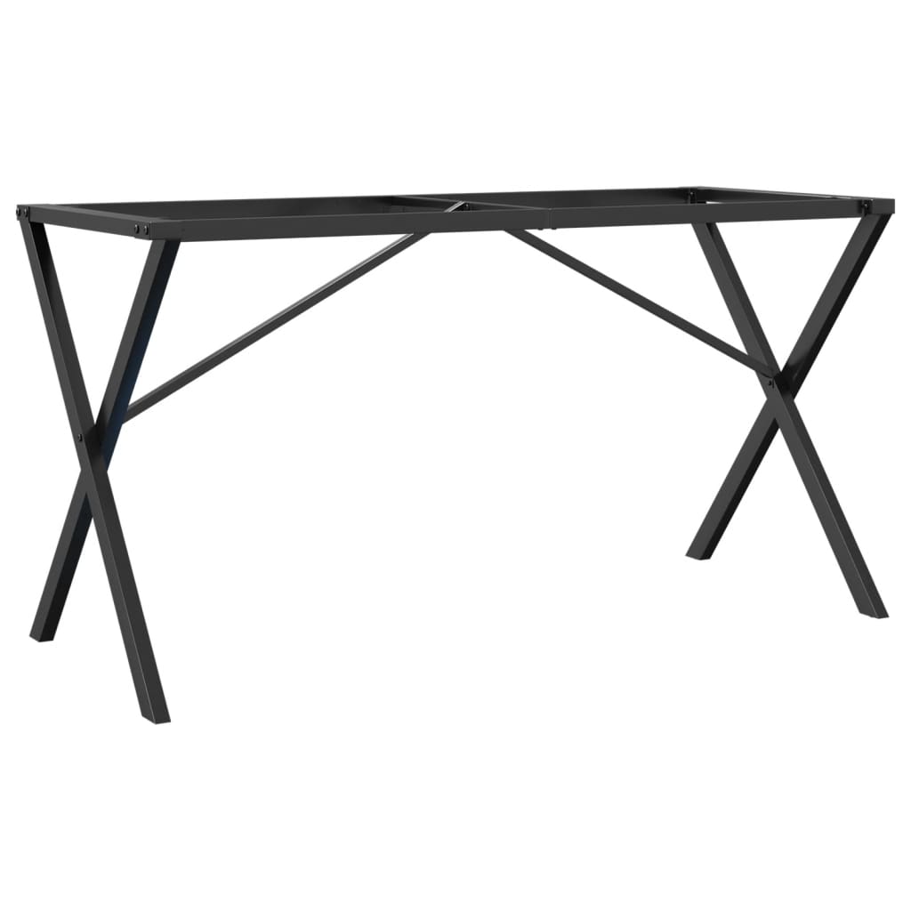 vidaXL Nohy k jídelnímu stolu X rám 140 x 60 x 73 cm ocel
