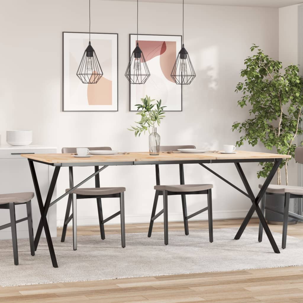vidaXL Ruokapöydän jalat X-muoto 160x80x73 cm terästä