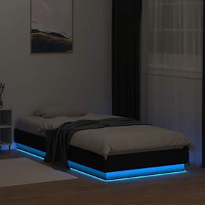 Rám postele s LED osvětlením černý 100 x 200 cm - obrázek 5