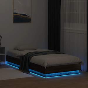 Rám postele s LED osvětlením hnědý dub 90 x 200 cm - obrázek 5