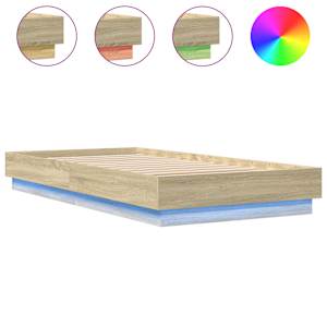 Rám postele s LED osvětlením dub sonoma 90 x 190 cm - obrázek 2