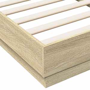 Rám postele s LED osvětlením dub sonoma 90 x 190 cm - obrázek 9