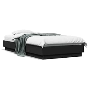 Rám postele s LED osvětlením černý 75 x 190 cm - obrázek 1