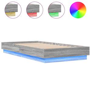 Rám postele s LED osvětlením šedý sonoma 75 x 190 cm - obrázek 2