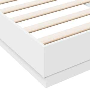 Rám postele bílý 100 x 200 cm kompozitní dřevo - obrázek 7