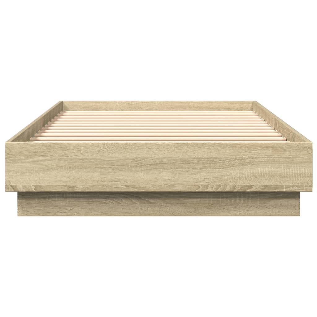 vidaXL Bedframe zonder matras hout sonoma eikenkleurig 100x200 cm, foto 4