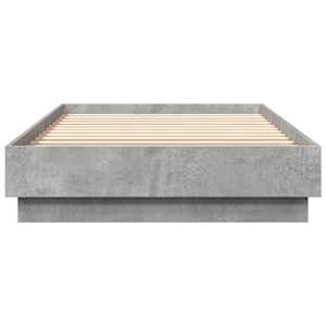 Rám postele betonově šedý 100 x 200 cm kompozitní dřevo - obrázek 4