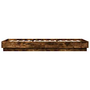 Rám postele bez matrace kouřový dub 100x200 cm kompozitní dřevo - obrázek 5
