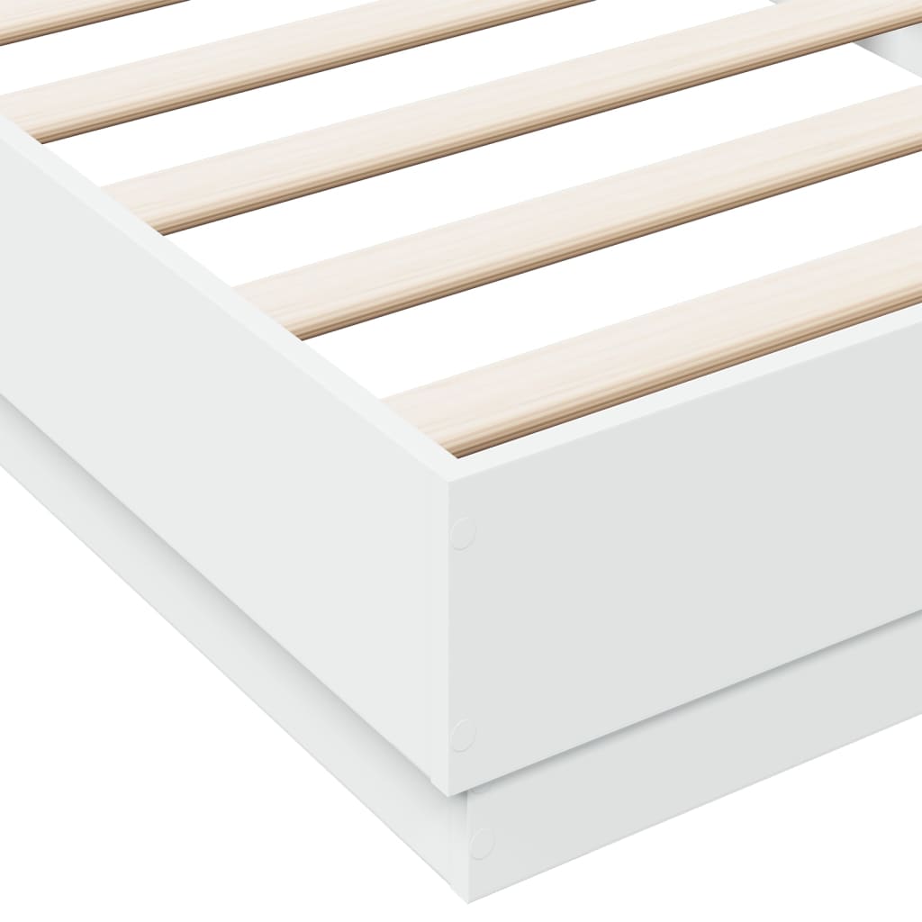  Posteľný rám biely 90x200 cm kompozitné drevo