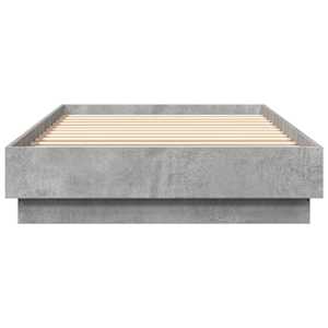 Rám postele betonově šedý 90 x 200 cm kompozitní dřevo - obrázek 4